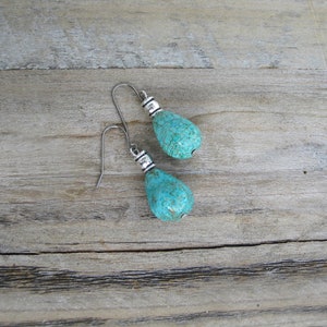 Turquoise drop dangle earrings image 5