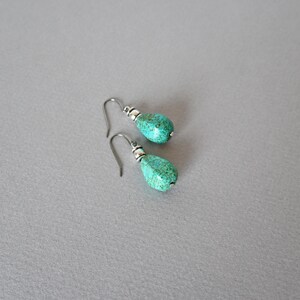 Turquoise drop dangle earrings image 3