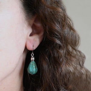 Turquoise drop dangle earrings image 4