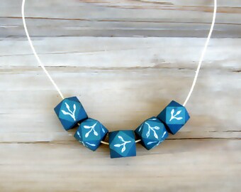 Wooden  geometric Necklace