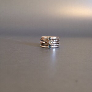 Blue Topaz Ring Stacking Rings Blue Stone Ring Topaz Stack Ring - Etsy UK