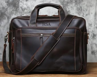 Handtasche Reisetasche Handgefertigte Leder Laptop Business Tasche Schulter Crossbody Bag Bürotasche Arbeitstasche