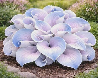 200+ blauwwitte hostazaden | Meerjarige siertuinplanten schaduw
