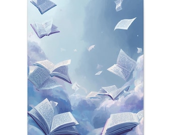 Floating Books Canvas Print | Dreamscape Library Wall Art