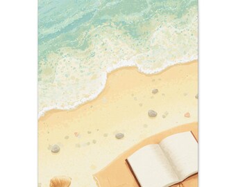 Beach Reads Canvas Art | Coastal Book Lover Wall Decor