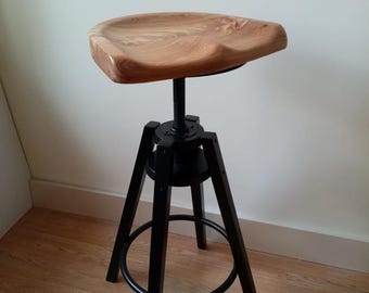 Sgabello da bar in legno massello