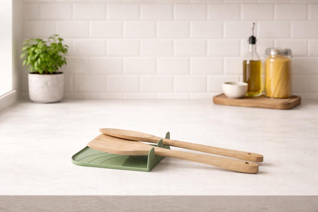 Modern Double Spoon Rest for Stove, Utensil Holder, Countertop ...