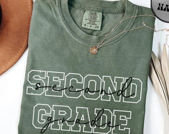 Customized Second Grade Teacher Shirt, Teacher Shirt, Comfort Colors Teacher Tee, Back to School, Teacher Gift, Comfort colors T-shirt