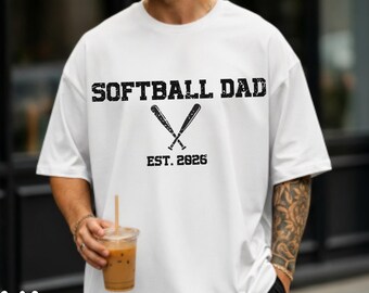 Softball Dad Shirt, Fathers Day Gift from Daughter, Custom Softball Dad Tshirt, Proud Softball Dad Gift, Softball Player Mom Gift