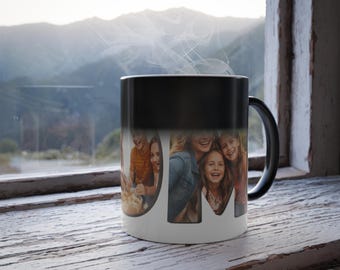 Personalized Magic Mug for Mom/Custom Photo Collage MOM Mug/Color Changing Coffee Cup/Mother's Day Gift/Custom Gift for Mom from Kids (11oz)
