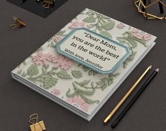 Personalized Mom Journal, Mother Daughter Gift, Quote Notebook for Mom, Sentimental Mother's Day Gift, Cute Spiral Journal with Quote