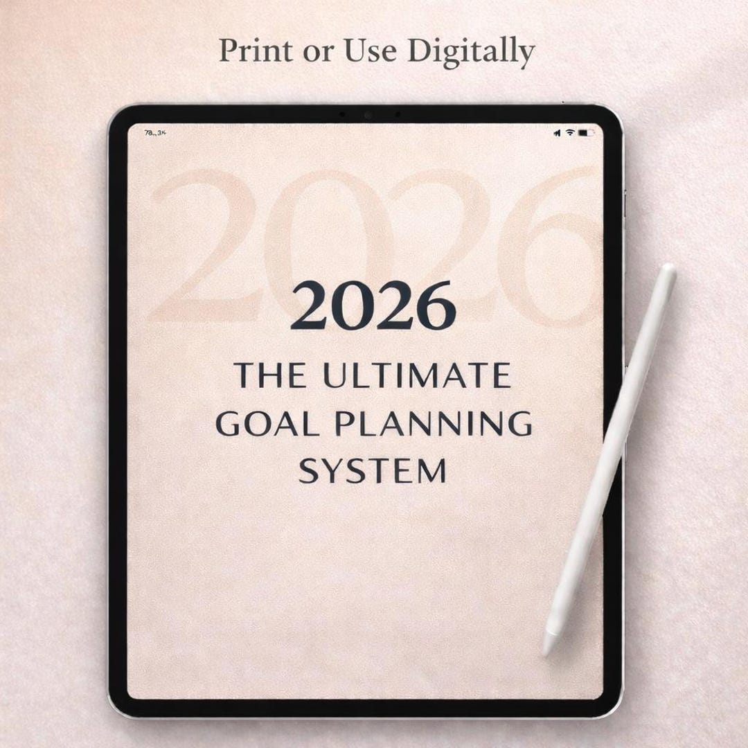 Undated Goal Planner PDF | Minimalist Goal Setting System (digital ...