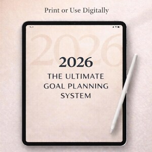 Undated Goal Planner PDF | Minimalist Goal Setting System (Digital Download)