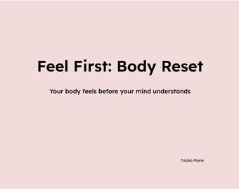Feel First- Body Reset Printable | Emotional Awareness Worksheet | Mindfulness Reflection | Self Care PDF