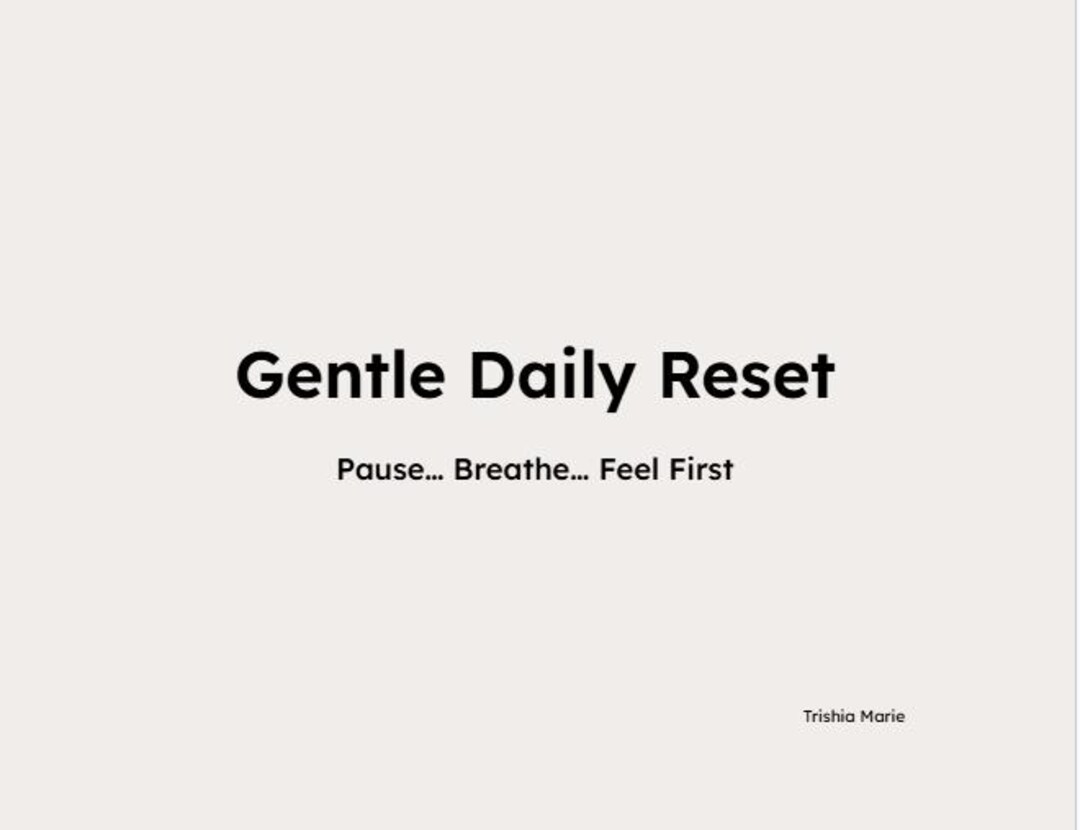 Gentle Daily Reset Printable | Self Care Worksheet | Mental Health ...