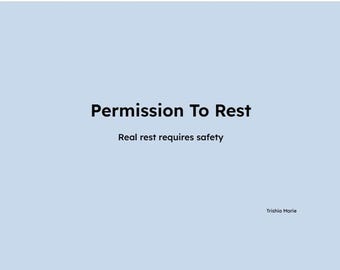 Permission to Rest | Nervous System Healing | Trauma Recovery Reflection | Digital Download PD