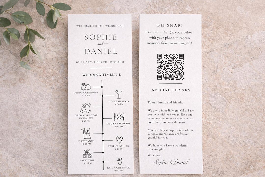 Program Copy Guest Sample Editable Wedding Program Template - Clean, Elegant Template for Your ...