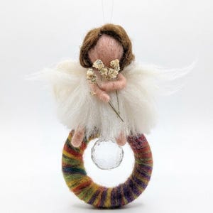 Decorazione per finestre - diffusore di luce - acchiappasole - angelo custode fatto a mano