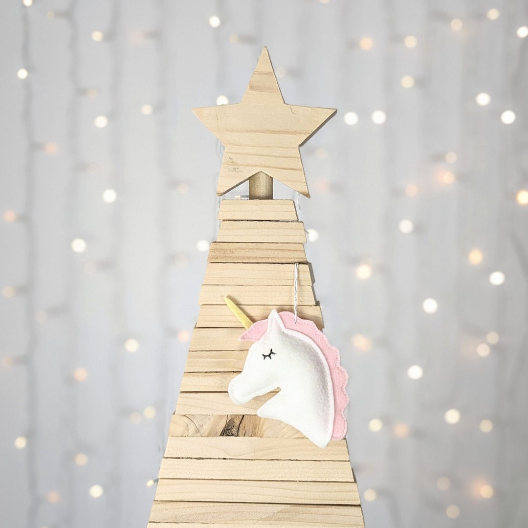 Felt Unicorn Christmas Tree Ornament, Christmas Ornaments, Gifts Under