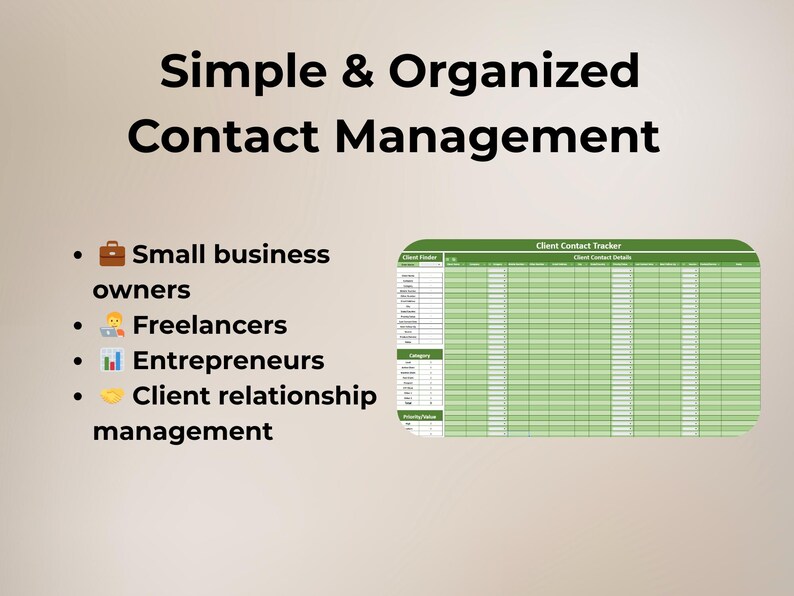 Client Contact Tracker Spreadsheet | Customer Database Template ...
