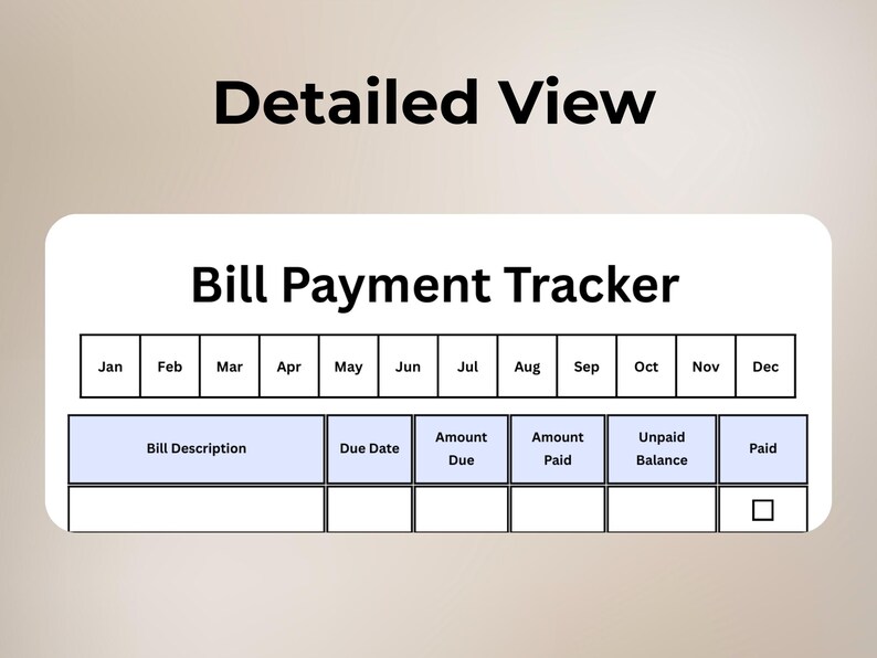 Monthly Bill Payment Tracker Printable PDF | Bill Organizer | Budget ...