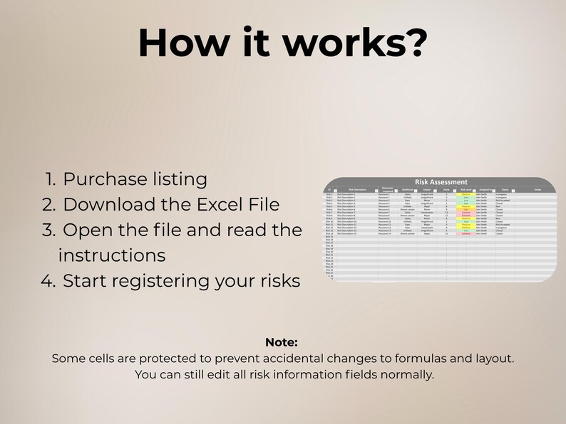 Advanced Risk Assessment Template | 5x5 Risk Matrix | Risk Register ...