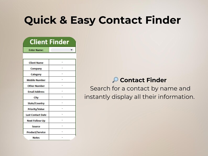 Client Contact Tracker Spreadsheet | Customer Database Template ...