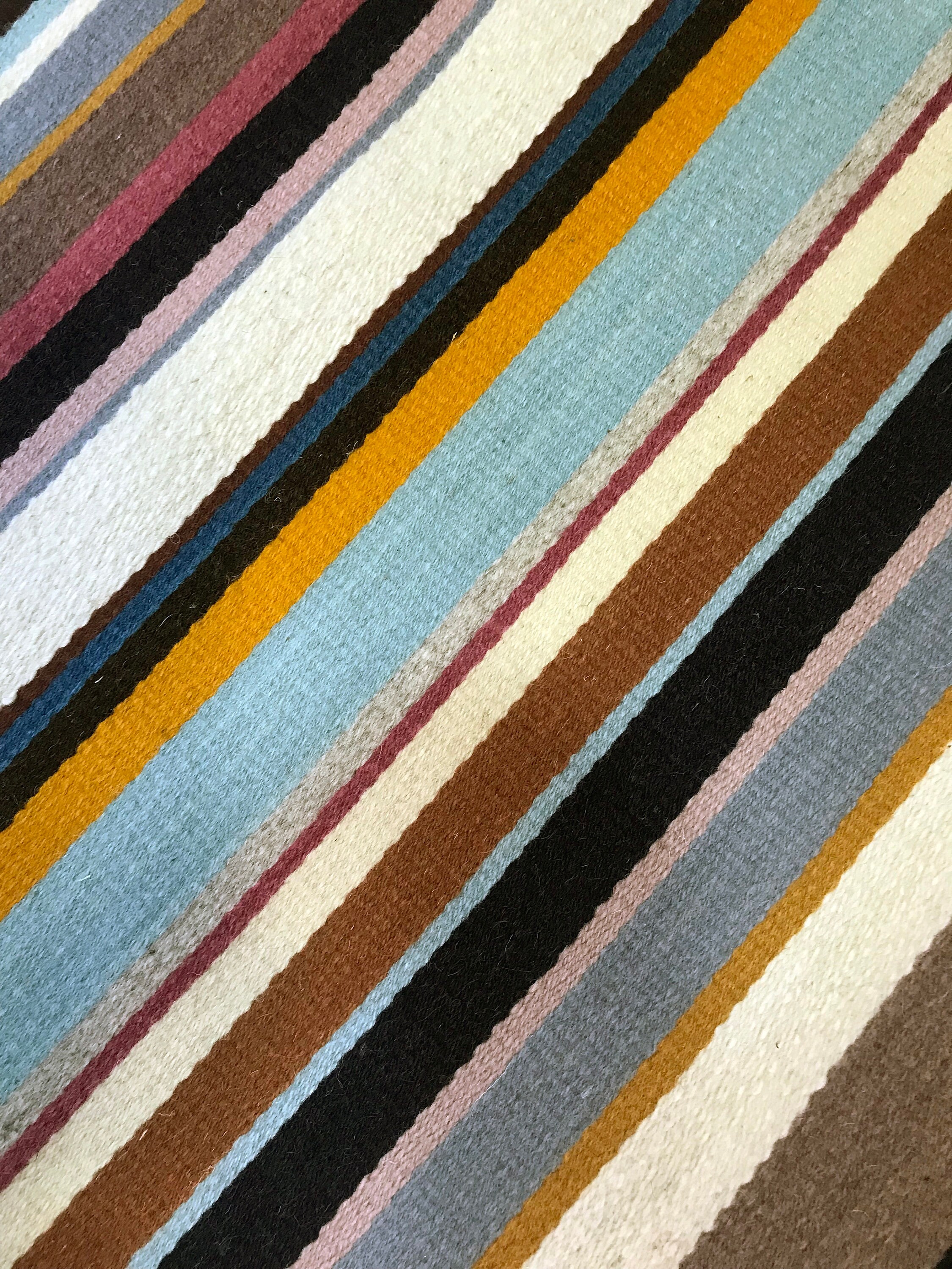Striped Wool Rugs Handwoven Striped Colorful Wool Rug - Retro Accent for Modern Home ...