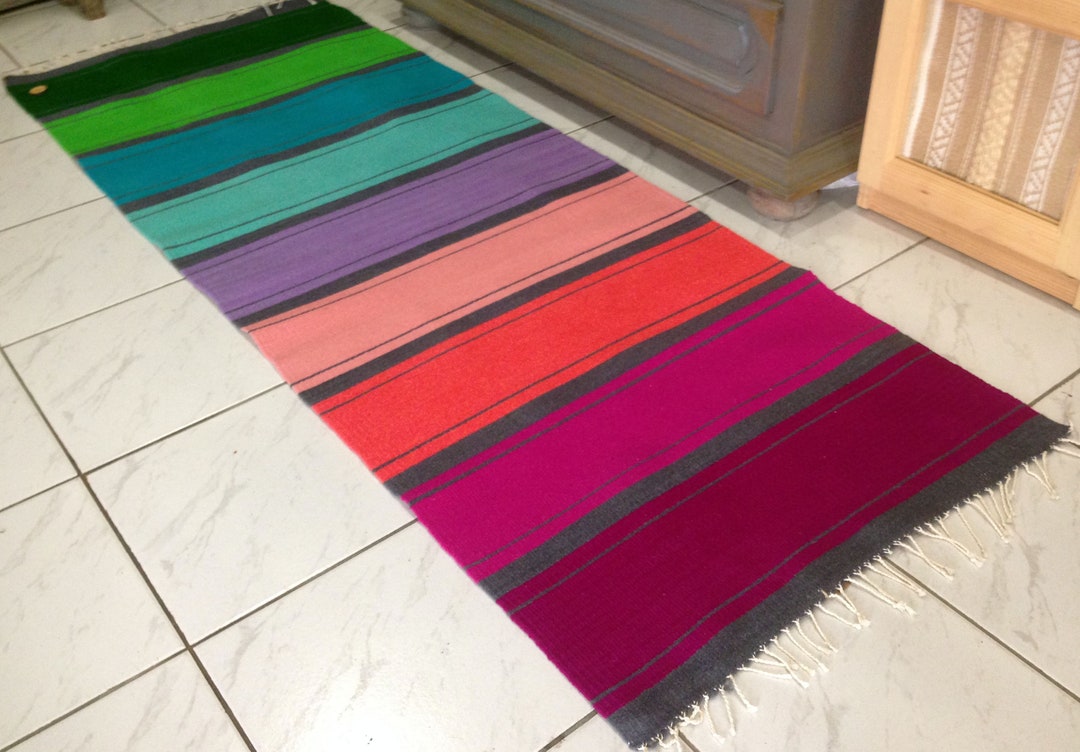 Handwoven Colorful Wool Rug in Vivid Colors, Art Home Textile. - Etsy