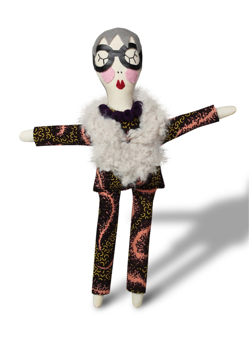 Iris Apfel Iris Clothdoll Artdoll Fashion Ragdoll Etsy