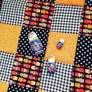 Baby Patchwork Quilt Playmat, Dolls, Dots, Floral and Gingham image 1