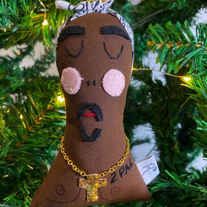 Tupac, 2 Pac,  Christmas decoration, hanging doll