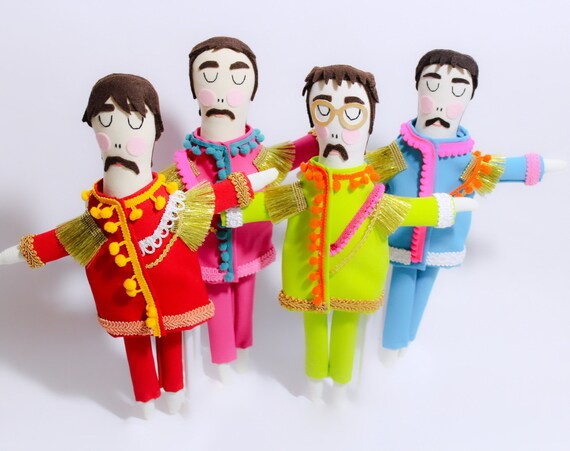 The Beatles, Sgt Pepper Lonely Hearts Club, Doll Set, Fabric Doll