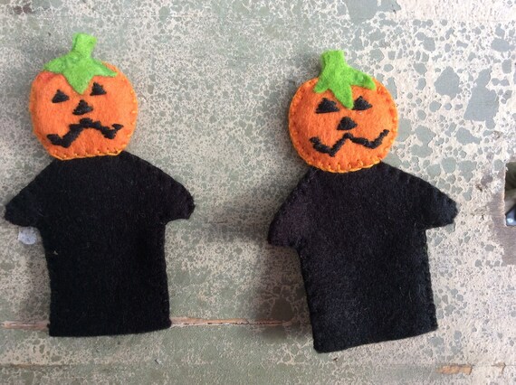 pumpkin finger puppets