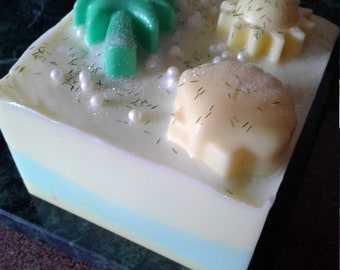 Natural ocean theme mini soap loaf/ soap loaves/soap bar/ soap gifts/soaps/natural soaps