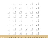 Addition Worksheets Double Digit Math Practice Drills (50 Pages)