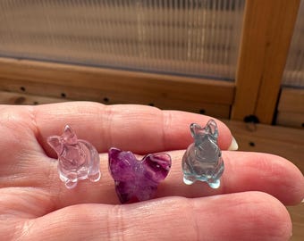 Små fluoritkaniner och fjärilar!!