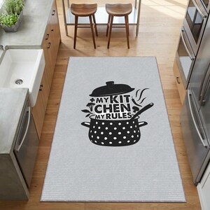 Sottopentola con le regole della mia cucina, decorazione lavabile, regalo per chef