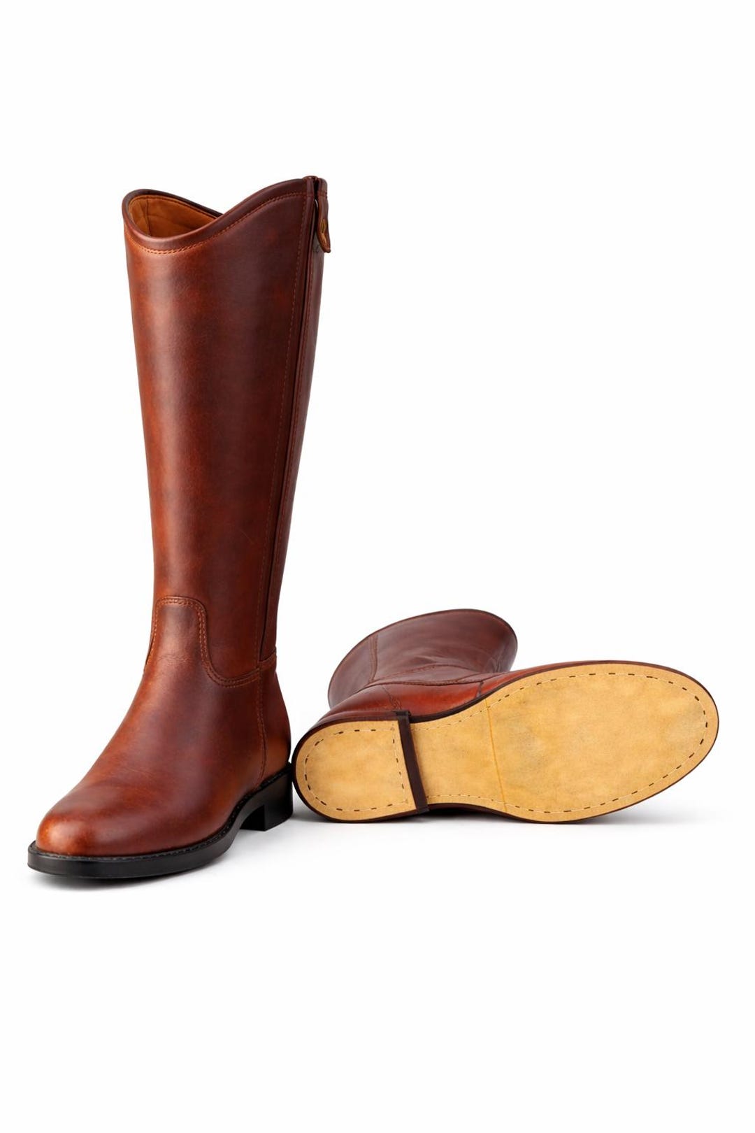 Handmade Brown Leather Riding Boots – Classic Equestrian Tall Boots - Etsy