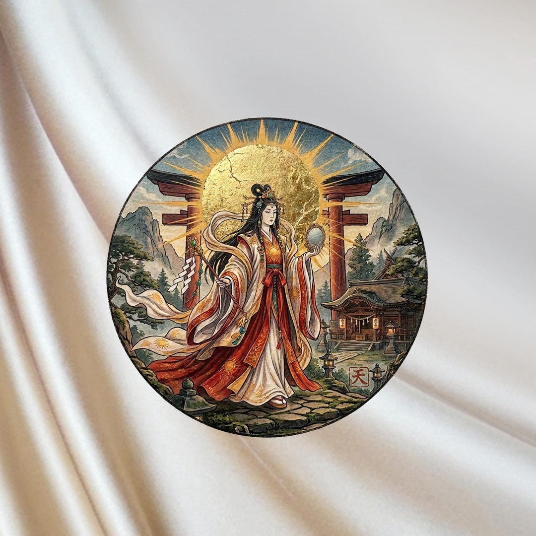 Amaterasu Sun Goddess Sticker | Japanese Shinto Sun Deity | Sacred ...