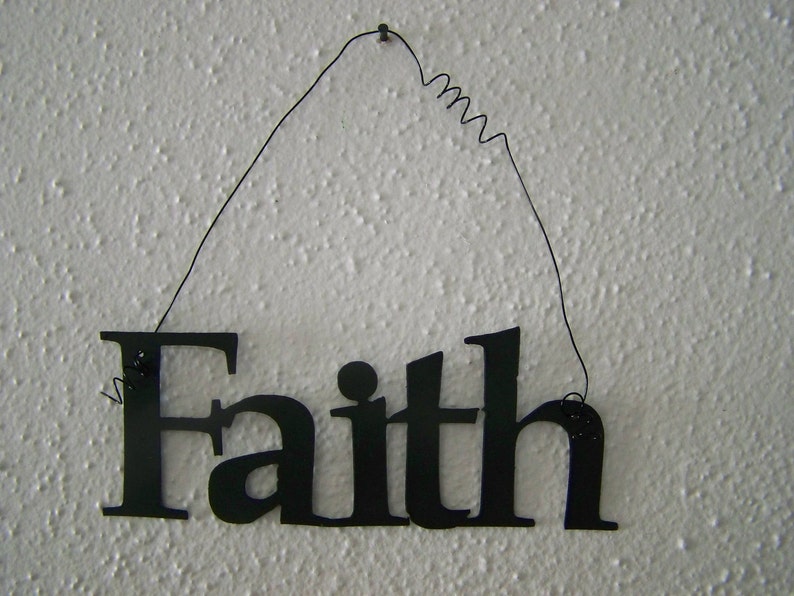 Inspirational Word FAITH Wall Hanging Home Decor Metal Etsy