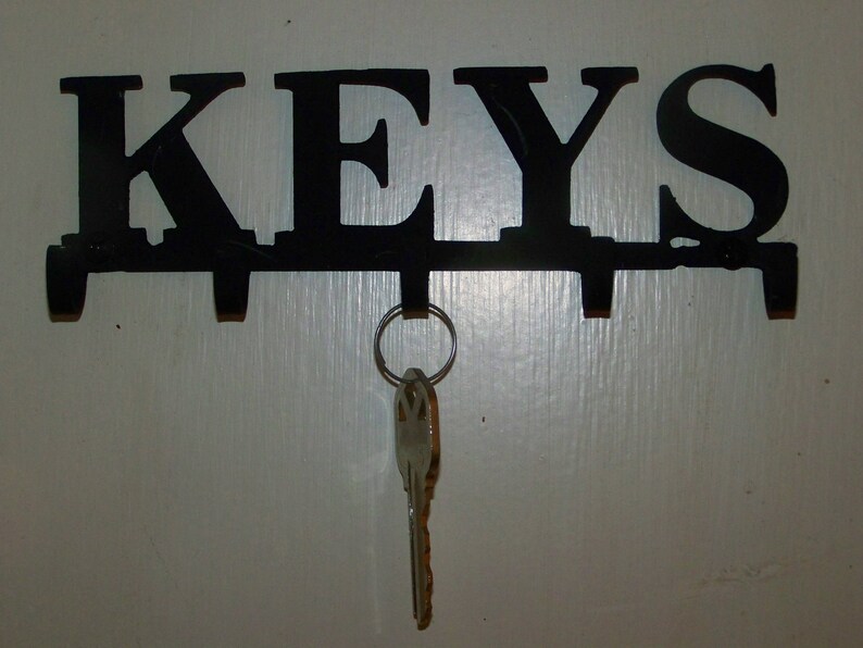 Keys Key Holder 5 Hooks Organizer Hook Metal Etsy