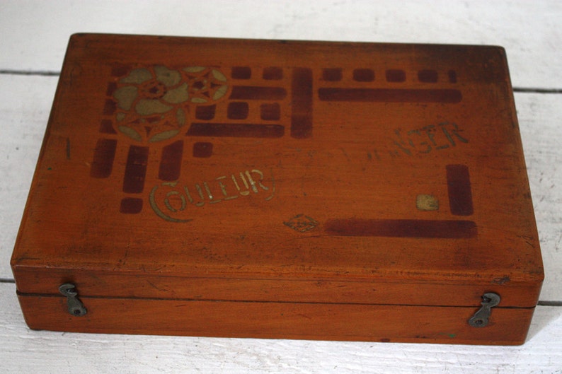 Antique french Artist PAINT BOX couleurs sans danger Etsy