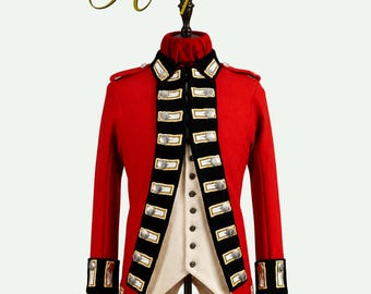 Napoleonische Ära Britisches Rotesregiment Frackuniform Reproduktion