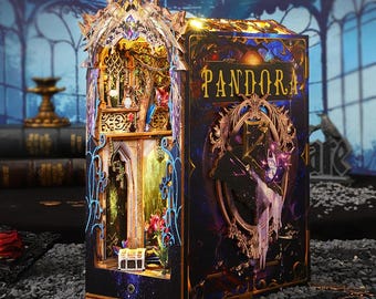 Pandora Magic Forest Book Nook Kit – 3D Wooden Puzzle Diorama (Motion LED Light)