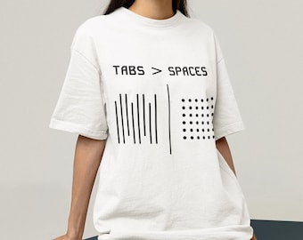 Tabs vs Spaces Programmer Shirt, Funny Coding Gift, Developer T-Shirt, Software Engineer Birthday, Tech Humor Tee, Coder Gift, Nerd Shirt
