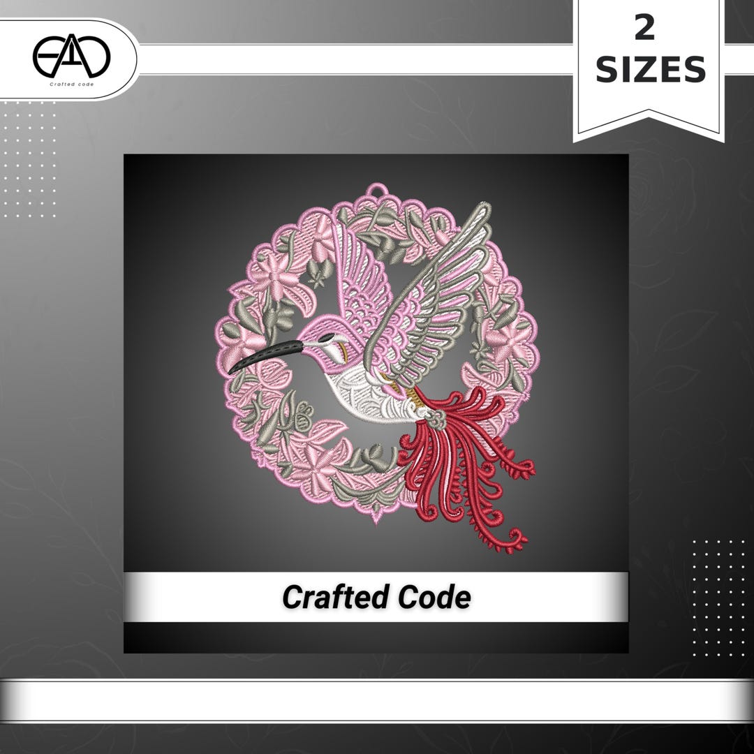 FSL Humming Bird | Two Sizes | Machine Embroidery Design | 5x7 Hoop ...