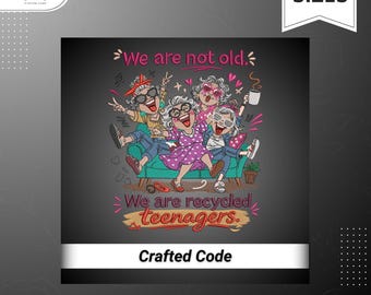 Forever Young Crew | Machine Embroidery Design | Two Sizes 7, 8 Inches | Instant Download
