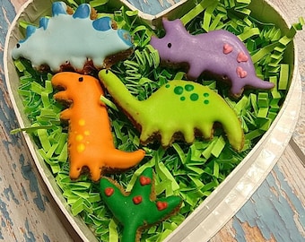 Dinosaur Valentine's day dog treats pet gift You are Dino Mite heart box small dog