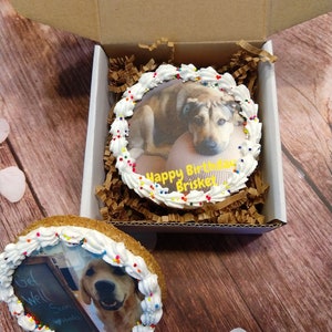 Personalized Photo Dog Treat: Birthday Cookie Gram